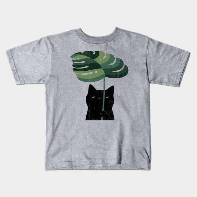 Monstera Leaves Kids T-Shirt by Number 17 Paint